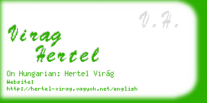 virag hertel business card